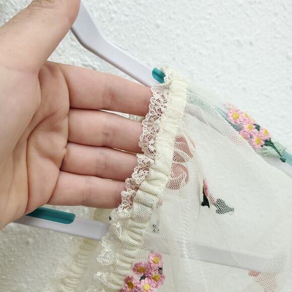 REVOLVE MAJORELLE Lace Bustier Balletcore Cottagecore Coquette Soft Crop Top - Picture 9 of 13